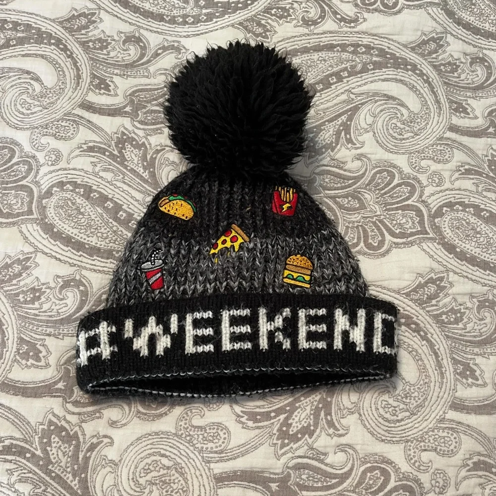 The children Place kids hat with pom pom